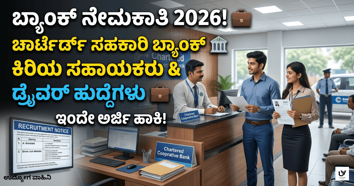ಚಾರ್ಟರ್ಡ್ ಸಹಕಾರಿ ಬ್ಯಾಂಕ್ ನೇಮಕಾತಿ 2026